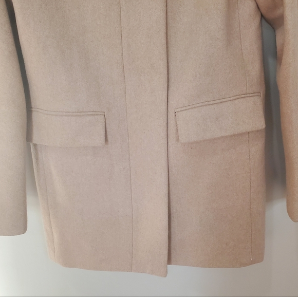 J. Crew Wool Blend Tan City Coat Size 2 Academia Style - Picture 3 of 15